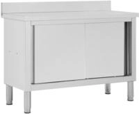 vidaXL Arbeitsschrank mit Schiebet&uuml;ren 120x50x(95-97) cm Edelstahl