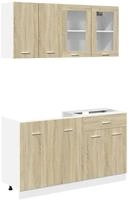 vidaXL 4-tlg. K&uuml;chenschrank-Set Lyon Sonoma-Eiche Holzwerkstoff