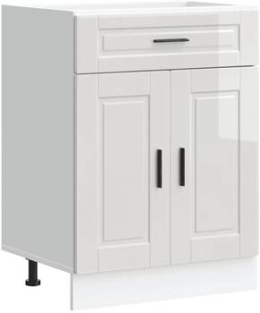 vidaXL Küchenunterschrank Porto Hochglanz-Weiß Holzwerkstoff (853969)