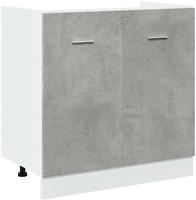 vidaXL Sp&uuml;lenunterschrank Lyon Betongrau 80x46x81,5 cm Holzwerkstoff