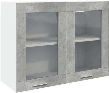 vidaXL H&auml;ngeglasschrank Lyon Betongrau (856118)