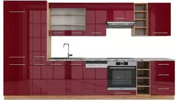 VICCO Küchenblock Einbauküche Fame-Line Eiche 355 cm (5867)