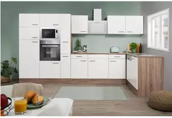 Respekta Oliver (B x T: 370 x 172 cm Wei&szlig; Mit Elektroger&auml;ten) (KBL370EYWMISGKE)