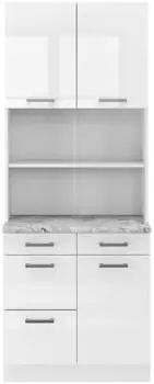 VICCO Buffetk&uuml;che K&uuml;chenblock R-Line Wei&szlig; Hochglanz modern (1-7QE-31388)