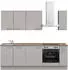 Nobilia Touch I 240cm steingrau supermatt/Eiche Havanna (98871136)