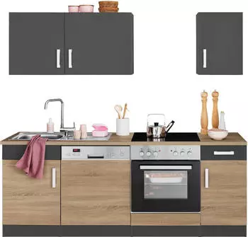 Kochstation KS-Gera 210cm Eiche Sonoma/anthrazit (73660622)