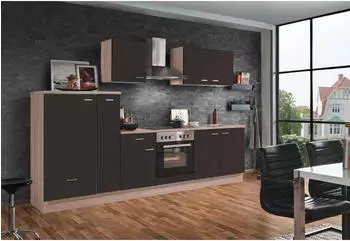 Menke Küchenblock Classic Dunkelbraun/Sonoma Eiche 300 cm (000208002002)