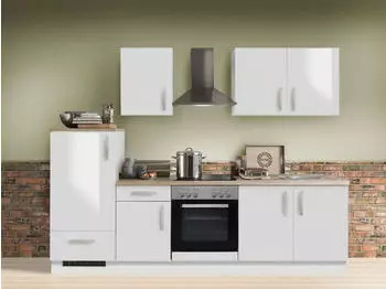 Menke Küchenblock Premium Weiß Hochglanz 270 cm (000208006603)