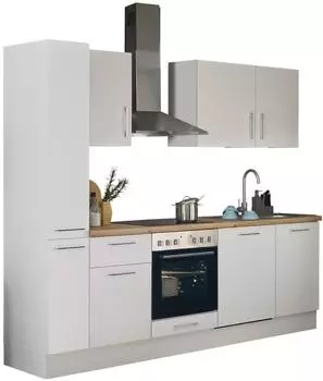 Stella Trading BASIC by Balculina Turin Breite 250 cm wahlweise mit E-Geräten Front: weiß matt | Korpus: weiß matt (84-ZB6-17)