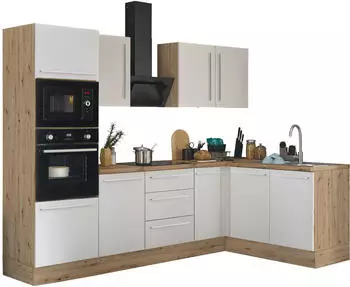Kochstation Florida 270x165cn weiß matt/artisan Eiche (72537726)