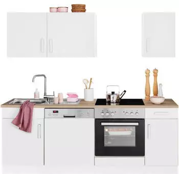 Kochstation KS-Gera 210cm weiß