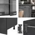 VICCO R-Line 240 cm Schwarz Beton Anthrazit ohne Arbeitsplatte (47416)