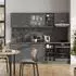 VICCO R-Line 240 cm Schwarz Beton Anthrazit ohne Arbeitsplatte (47416)