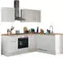 Stella Trading Turin Moderne Eckküche mit Elektrogeräten in Weiß Artisan Eiche Optik - Geräumige in L-Form mit viel Stauraum - 220 x 211 x 60 cm (B/H/T) (8G-LA6-17)