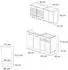 VICCO R-Line Artisan-Eiche/Goldkraft Eiche 140 cm AP Eiche Artisan-Eiche/Goldkraft Eiche | Front: Artisan-Eiche (21167)