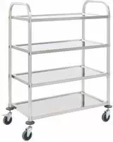 4-stufiger Servierwagen 107 X 55 X 125 Cm Edelstahl - Vidaxl