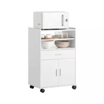 SoBuy Servierwagen Mikrowellenschrank mit einer Schieb-Ablage FSB09-W