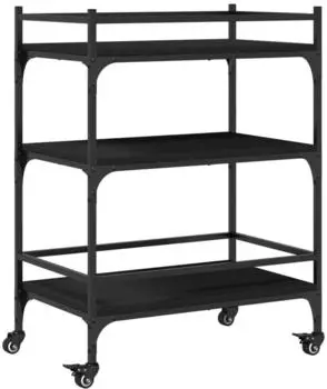 vidaXL Küchenwagen Schwarz 65x40x86,5 cm (842396)
