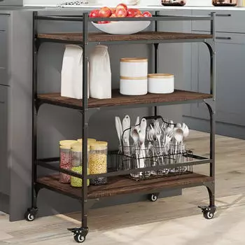vidaXL Küchenwagen Braun Eichen-Optik 65x40x86,5 cm (842400)