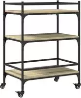 vidaXL K&uuml;chenwagen Sonoma-Eiche 65x40x86,5 cm Holzwerkstoff