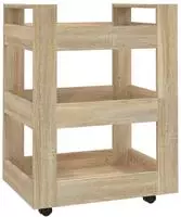 vidaXL K&uuml;chenwagen Sonoma-Eiche 60x45x80 cm Holzwerkstoff