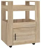 vidaXL K&uuml;chenwagen Sonoma-Eiche 60x45x80 cm Holzwerkstoff