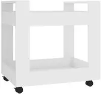 vidaXL B&uuml;rowagen Wei&szlig; 60x45x60 cm Holzwerkstoff