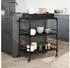 vidaXL Küchenwagen Schwarz 81,5x41x92,5 cm (842341)