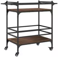 vidaXL K&uuml;chenwagen Braun Eichen-Optik 82x40x78,5 cm Holzwerkstoff