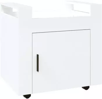 vidaXL B&uuml;rowagen Hochglanz-Wei&szlig; 60x45x60 cm (816610)