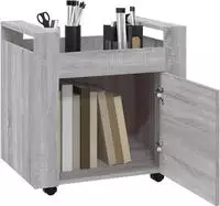 vidaXL B&uuml;rowagen Grau Sonoma 60x45x60 cm Holzwerkstoff