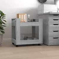 vidaXL B&uuml;rowagen Grau Sonoma 60x45x60 cm Holzwerkstoff