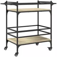 vidaXL K&uuml;chenwagen Sonoma-Eiche 82x40x78,5 cm Holzwerkstoff