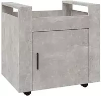 vidaXL B&uuml;rowagen Betongrau 60x45x60 cm Holzwerkstoff