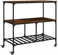 vidaXL K&uuml;chenwagen R&auml;uchereiche 100x50x95 cm Holzwerkstoff