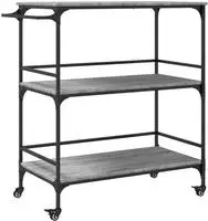 vidaXL K&uuml;chenwagen Grau Sonoma 100,5x50x105 cm Holzwerkstoff