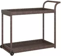 vidaXL Barwagen Braun 100x45x83 cm Poly Rattan