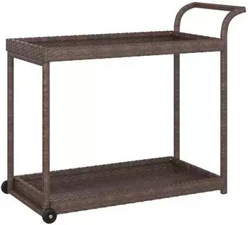 vidaXL Barwagen Braun 100x45x83 cm Poly Rattan (316665)