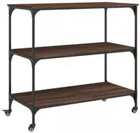 vidaXL K&uuml;chenwagen Braun Eichen-Optik 102x50x95 cm Holzwerkstoff