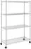 vidaXL Lagerregal mit 4 Böden und Rollen 90x35x142 cm Chrome 200 kg (324627)