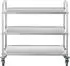 Royal Catering Servierwagen Edelstahl 3 Borde bis 500kg 2 Bremsen (RCSW-6.2)