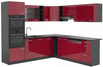 VICCO R-Line 247x237cm bordeaux/anthrazit (37699)