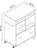 VCM KICHA 86x70x40cm Sonoma Eiche