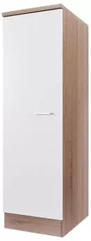 Flex-Well Geschirrschrank Sonoma Eiche Wei&szlig; Kunststoff 3 F&auml;cher einmalig seitenverkehrt montierbar einzeln stellbar 50x168,5x60 cm