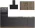 Wiho Küchen Küchenzeile Elba 280 cm schwarz/Eiche braun (92849402)