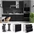 VICCO Küchenunterschrank, Schwarz, Weiß 80x82x60 cm (800000861523)
