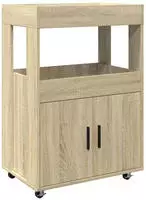 vidaXL Barwagen Sonoma-Eiche 60x39,5x89 cm Holzwerkstoff