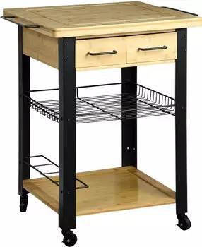 Kesper K&uuml;chenwagen 71 x 88 x 60 cm natur/schwarz