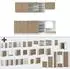 VICCO R-Line Artisan Eiche/Weiß 240 cm ohne Arbeitsplatte Artisan Eiche/Weiß | Front: Artisan-Eiche 240 cm x 81.6 cm x 46 cm (800000827183)