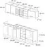 VICCO R-Line Schwarz Beton/Weiß 240 cm ohne Arbeitsplatte Front: Schwarz Beton 240 cm x 81.6 cm x 46 cm (47456)